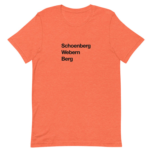 Schoenberg, Webern, and Berg t-shirt